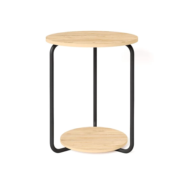 Eportatif Yuvarlak Dekoratif Zigon Sehpa Orta Sehpa Çam 1539 - 5