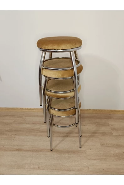 Tabure, Bar Taburesi, 2'li Tabure, Metal Ayaklı Tabure, Iç Içe Geçebilen Tabure, Ikili Tabure - Resim 3