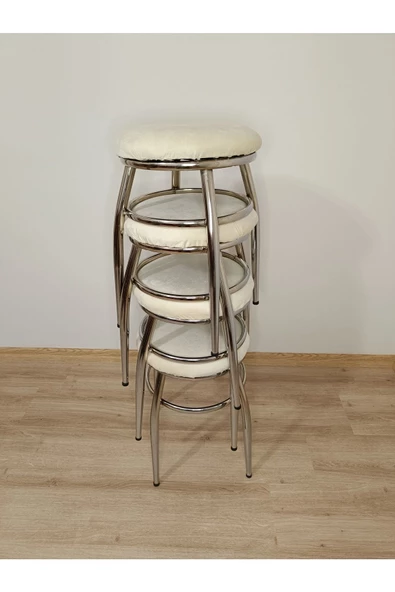 Tabure, Bar Taburesi, 6'lı Tabure, Metal Ayaklı Tabure, Iç Içe Geçebilen Tabure, Altılı Tabure - Resim 3