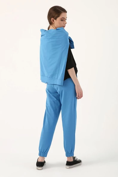 Mavi-Jogger Eşofman Altı - 4