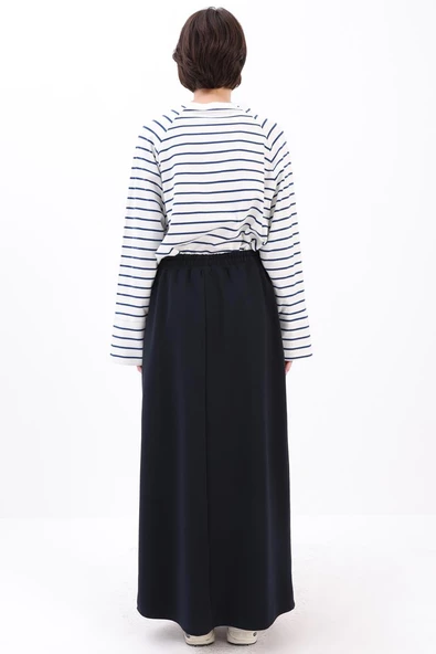 Lacivert-İki Cepli Etek - Resim 4