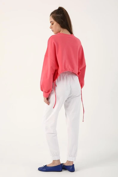 Beyaz-Jogger Eşofman Altı - 4