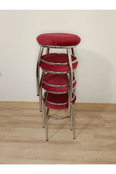 Tabure, Bar Taburesi, 2'li Tabure, Metal Ayaklı Tabure, Iç Içe Geçebilen Tabure, Ikili Tabure - Resim 3