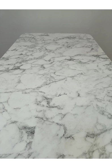 Tekerlekli Orta Sehpa, Orta Sehpa, Tekerlekli Sehpa, Metal Ayaklı Sehpa, Krom Sehpa, Dikdörtgen - Resim 2