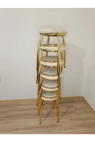 Tabure, Bar Taburesi, 4'lü Tabure, Metal Ayaklı Tabure, Iç Içe Geçebilen Tabure, Dörtlü Tabure - Resim 4