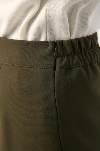 Haki-Beli Lastikli Kalem Etek - Resim 5