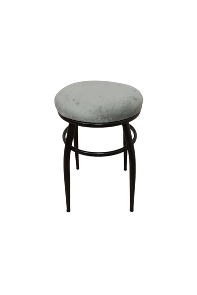 Tabure, Bar Taburesi, 2'li Tabure, Metal Ayaklı Tabure, Iç Içe Geçebilen Tabure, Ikili Tabure,gri - Resim 6