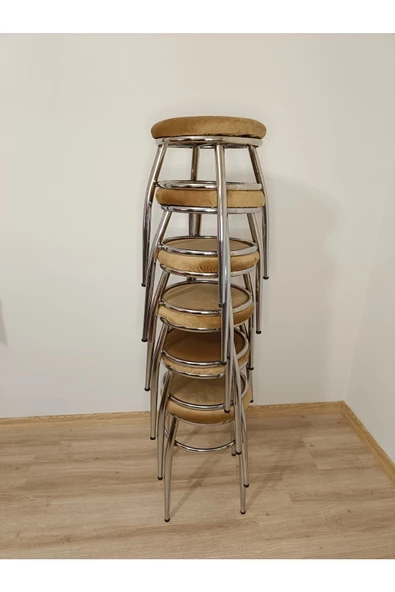 Tabure, Bar Taburesi, 2'li Tabure, Metal Ayaklı Tabure, Iç Içe Geçebilen Tabure, Ikili Tabure - Resim 4