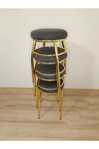 Tabure, Bar Taburesi, 6'lı Tabure, Metal Ayaklı Tabure, Iç Içe Geçebilen Tabure, Altılı Tabure - Resim 3