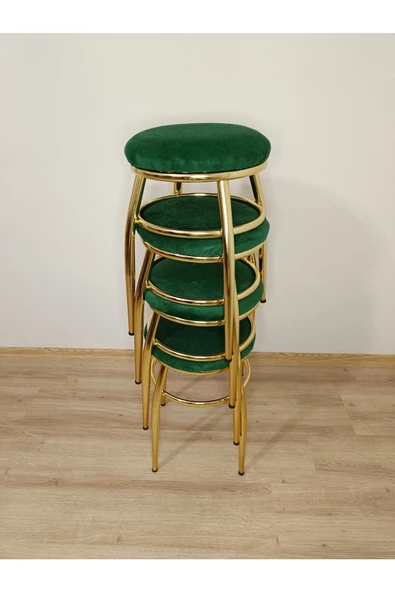 Tabure, Bar Taburesi, 2'li Tabure, Metal Ayaklı Tabure, Iç Içe Geçebilen Tabure, Ikili Tabure - Resim 3