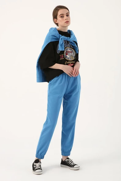 Mavi-Jogger Eşofman Altı - 3