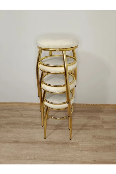 Tabure, Bar Taburesi, 6'lı Tabure, Metal Ayaklı Tabure, Iç Içe Geçebilen Tabure, Altılı Tabure - Resim 3