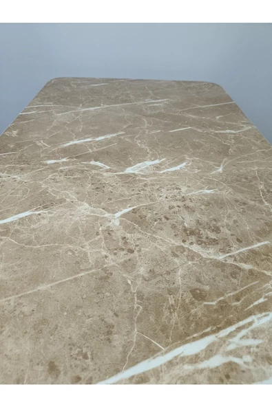 Tekerlekli Orta Sehpa, Orta Sehpa, Tekerlekli Sehpa, Metal Ayaklı Sehpa, Krom Sehpa, Dikdörtgen - Resim 2