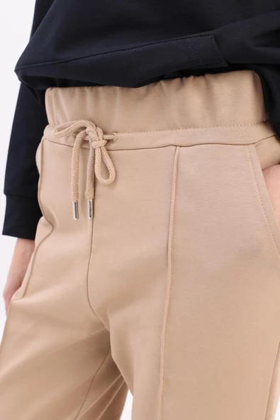 Bej-Cepli Eşofman Altı - Resim 5