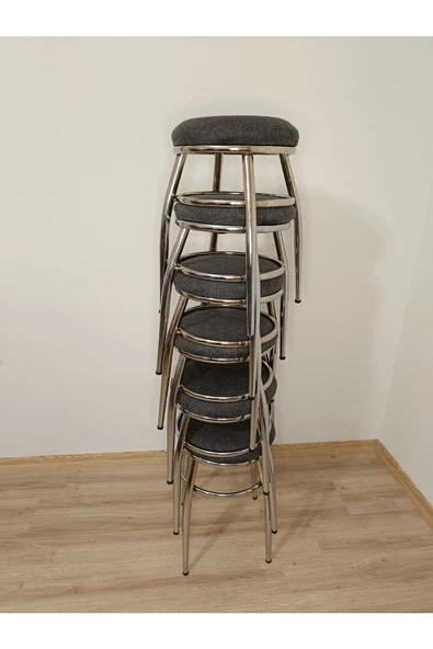 Tabure, Bar Taburesi, 4'lü Tabure, Metal Ayaklı Tabure, Iç Içe Geçebilen Tabure, Dörtlü Tabure - Resim 4