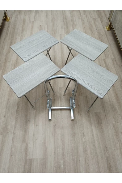 Çanta Zigon Sehpa,4'lü Sehpa, Servis Sehpası, Mdf Mebran Sehpa, Cordoba Sehpa, Katlanır Sehpa - 6