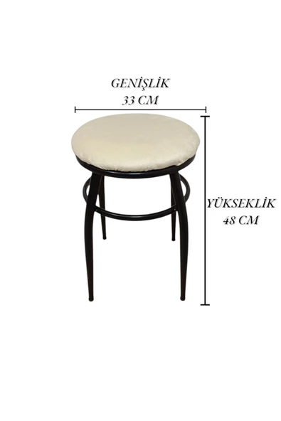 Tabure, Bar Taburesi, 4'lü Tabure, Metal Ayaklı Tabure, Iç Içe Geçebilen Tabure, Dörtlü Tabure - 7