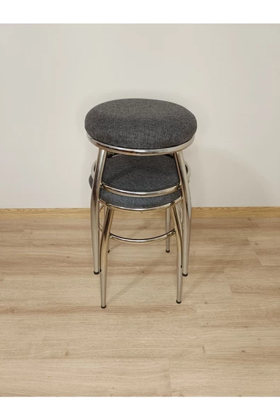 Tabure, Bar Taburesi, 4'lü Tabure, Metal Ayaklı Tabure, Iç Içe Geçebilen Tabure, Dörtlü Tabure - Resim 2