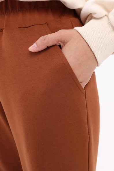 Kahve-Jogger Eşofman Altı - 5