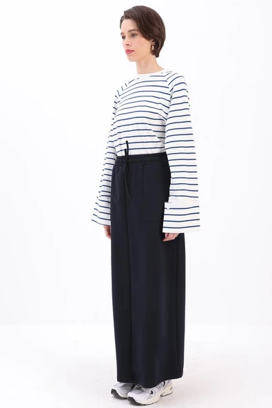 Lacivert-İki Cepli Etek - Resim 3