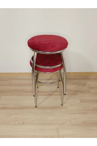 Tabure, Bar Taburesi, 6'lı Tabure, Metal Ayaklı Tabure, Iç Içe Geçebilen Tabure, Altılı Tabure - Resim 2