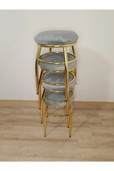 Tabure, Bar Taburesi, 2'li Tabure, Metal Ayaklı Tabure, Iç Içe Geçebilen Tabure, Ikili Tabure - Resim 3