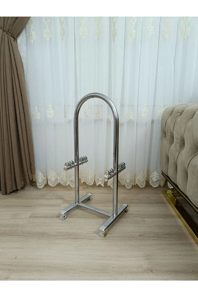 Çanta Zigon Sehpa, 4'lü Sehpa, Servis Sehpası, Camlı Sehpa, Krom Sehpa, Katlanır Sehpa - Resim 7