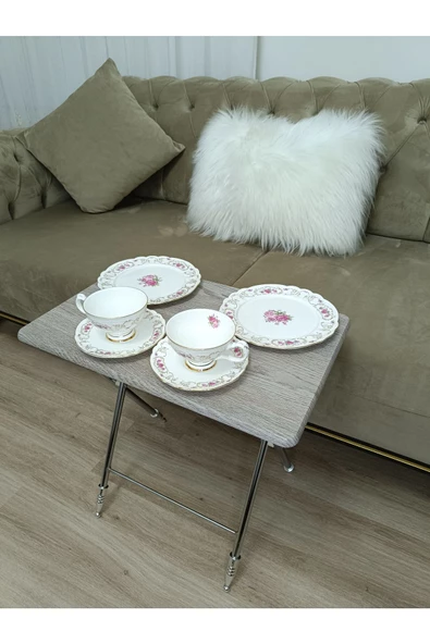 Çanta Zigon Sehpa,4'lü Sehpa, Servis Sehpası, Mdf Mebran Sehpa, Cordoba Sehpa, Katlanır Sehpa - 4