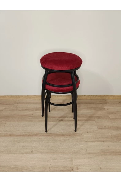 Tabure, Bar Taburesi, 6'lı Tabure, Metal Ayaklı Tabure, Iç Içe Geçebilen Tabure, Altılı Tabure - Resim 2