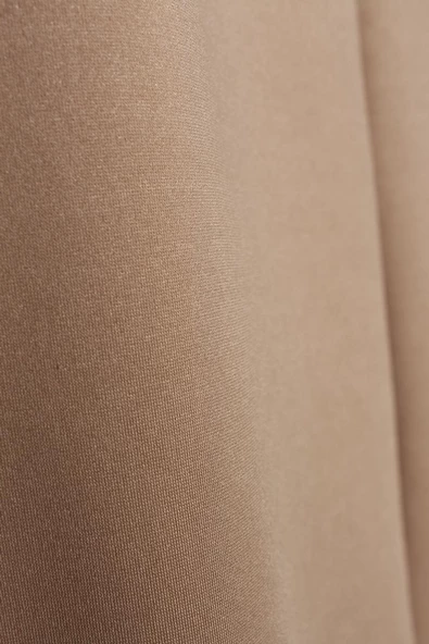 Camel-Pensli Yandan Fermuarlı Yarım Çan Etek - Resim 7