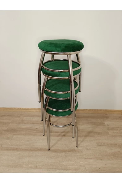 Tabure, Bar Taburesi, 6'lı Tabure, Metal Ayaklı Tabure, Iç Içe Geçebilen Tabure, Altılı Tabure - Resim 3