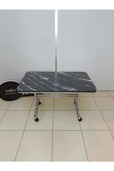 Tekerlekli Orta Sehpa, Orta Sehpa, Tekerlekli Sehpa, Metal Ayaklı Sehpa, Krom Sehpa, Dikdörtgen