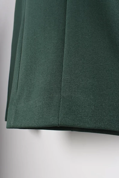 Yeşil-Paçası Pensli Rahat Kalıp Pantolon - Resim 7