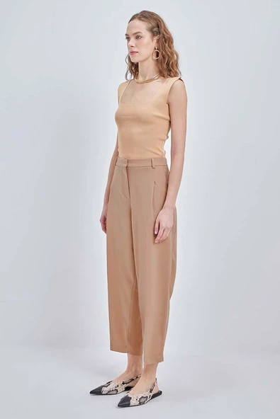 Kum-Pileli Havuç Pantolon - Resim 3