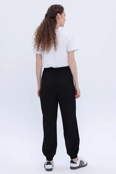 Siyah-Jogger Pantolon - 4