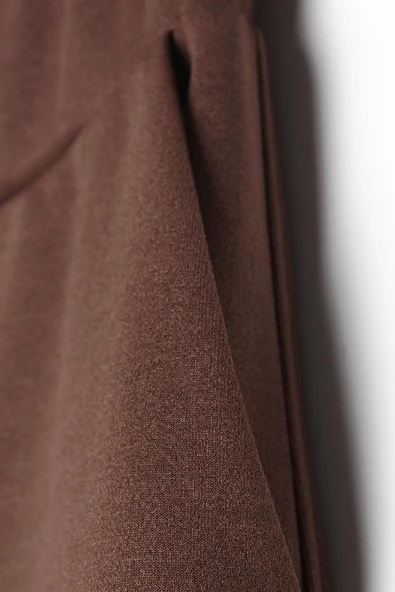 Kahve-Paçası Pensli Rahat Kalıp Pantolon - Resim 5