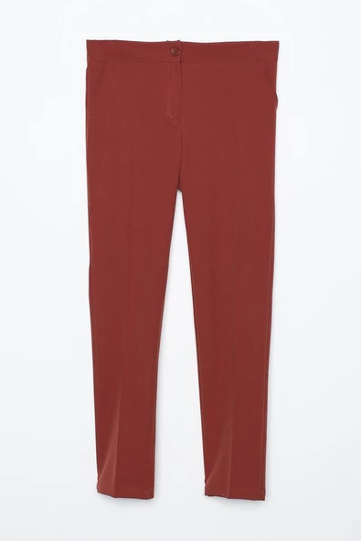 Kiremit-Likralı Cigarette Pantolon - Resim 6