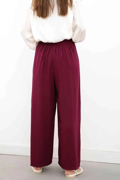 Mürdüm-Bol Paça Pantolon - 5
