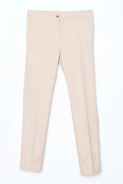 Taş-Pamuklu Ütü İzli Cepli Likralı Dar Paça Pantolon - Resim 6