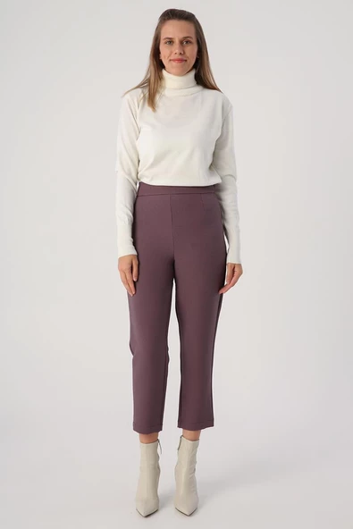 Açık Gül-Jakarlı Klasik Rahat Pantolon - Resim 2