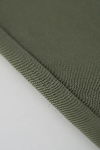 Haki-Pamuklu Wide Leg Likralı Pantolon - Resim 6