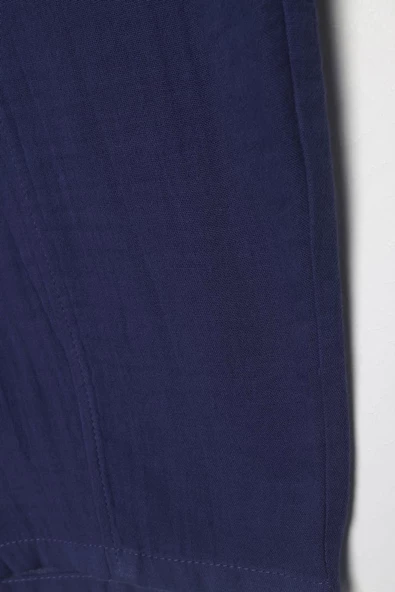 İndigo-Cepli Müslin Pantolon - Resim 6