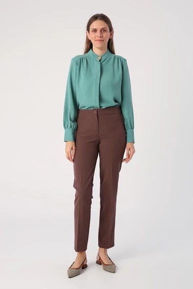 Vizon-Likralı Cigarette Pantolon - Resim 2