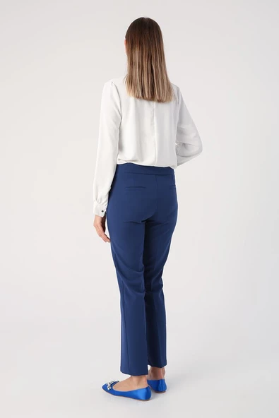 İndigo-Likralı Cigarette Pantolon - Resim 4