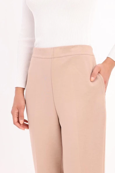 Vizon-Paçası Fermuarlı Likralı Pantolon - Resim 4