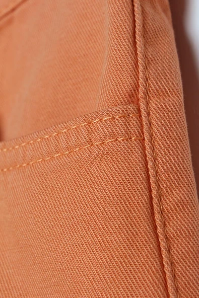 Tarçın-%100 Pamuk Bol Paça Parça Boyama Rahat Kalıp Pantolon - Resim 5