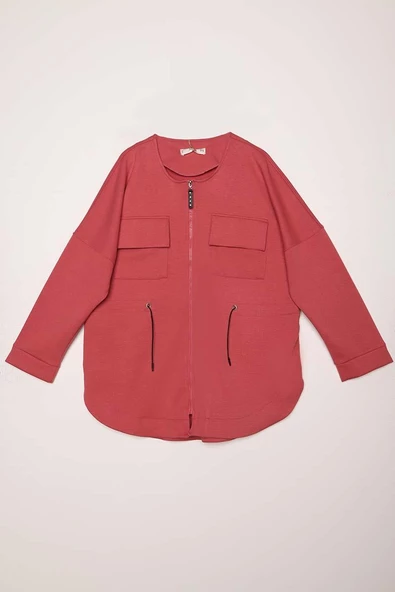 Gül-Belden Büzgülü Cepli Ceket - Resim 8