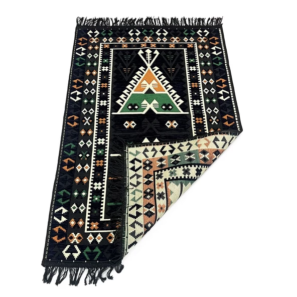 Shark Anadolu Seccade Kilim 16 Siyah - 6