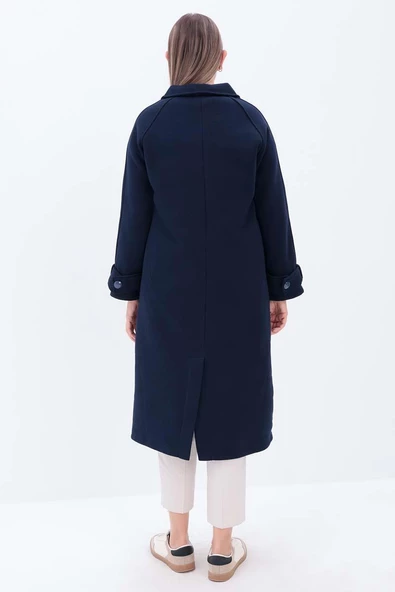Lacivert-Apoletli Reglan Hırka - 4