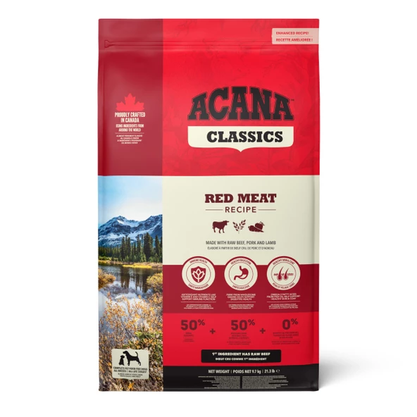 ACANA Classics - Red Meat Köpek Maması 9,7 kg - Tüm ırk ve yaşam evreleri için